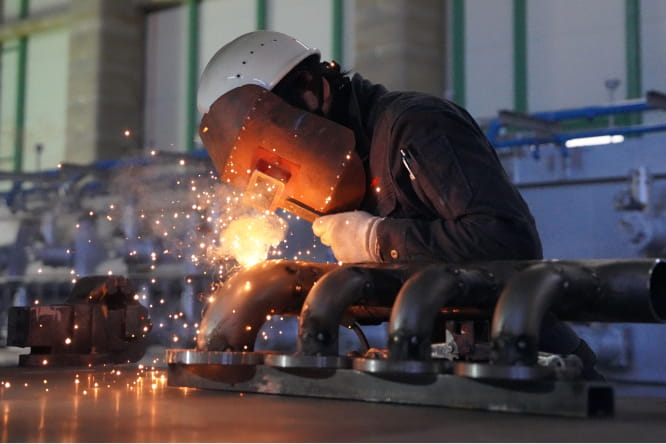 溶接作業の様子