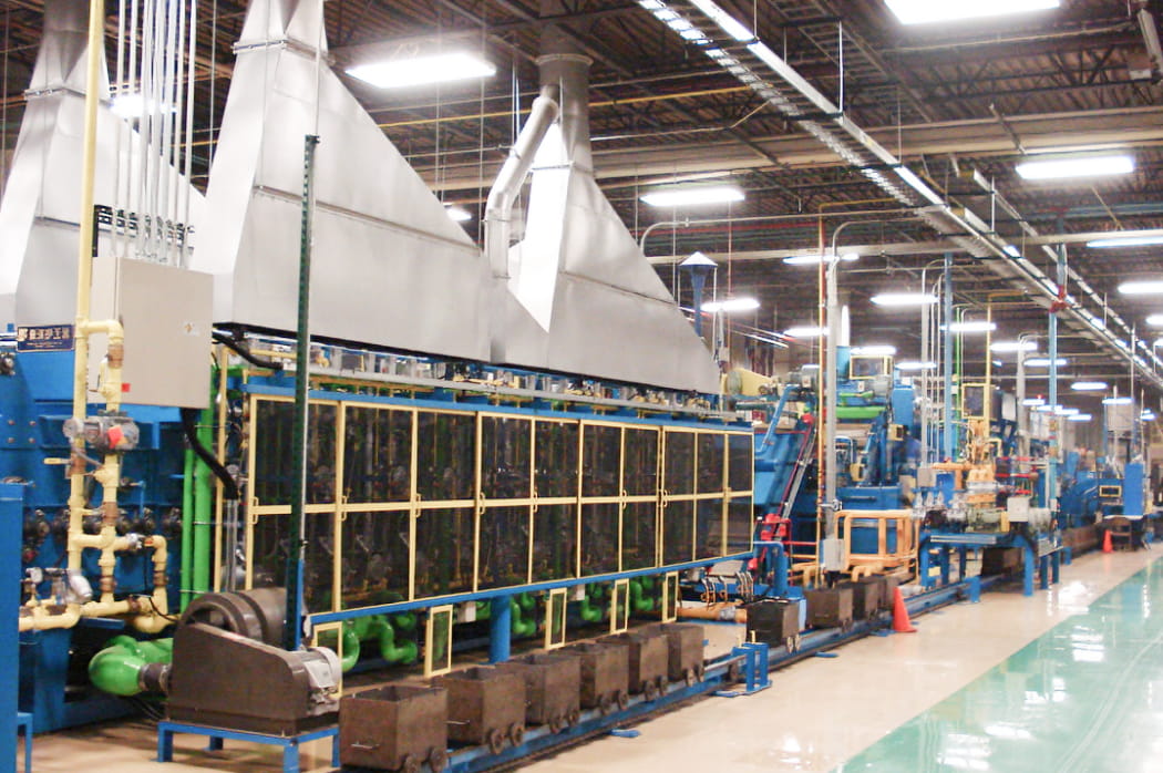 メッシュベルト式連続熱処理炉