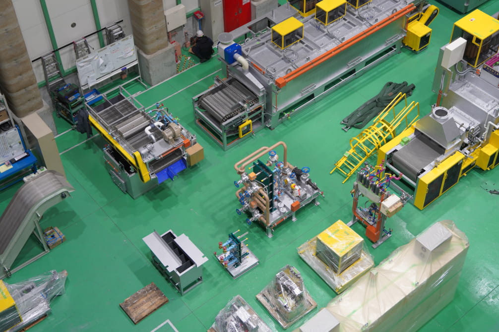 一貫生産の工場風景